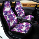 Purple Orchid Flower Pattern Print Universal Fit Car Seat Covers 102422