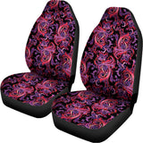Purple Paisley Pattern Print Universal Fit Car Seat Covers 102422