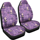 Purple Panda And Flower Pattern Print Universal Fit Car Seat Covers 102422