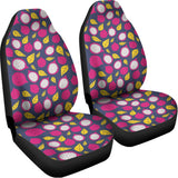 Purple Pitaya Pattern Print Universal Fit Car Seat Covers 102422
