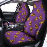 Purple Pizza Pattern Print Universal Fit Car Seat Covers 102422