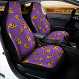 Purple Pizza Pattern Print Universal Fit Car Seat Covers 102422
