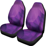 Purple Polygonal Geometric Print Universal Fit Car Seat Covers 102422