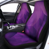 Purple Polygonal Geometric Print Universal Fit Car Seat Covers 102422