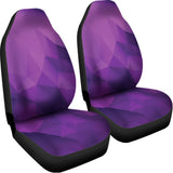 Purple Polygonal Geometric Print Universal Fit Car Seat Covers 102422