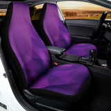 Purple Polygonal Geometric Print Universal Fit Car Seat Covers 102422