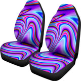 Purple Psychedelic Trippy Print Universal Fit Car Seat Covers 102422