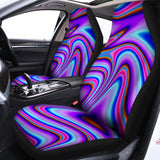Purple Psychedelic Trippy Print Universal Fit Car Seat Covers 102422
