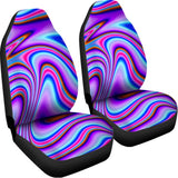 Purple Psychedelic Trippy Print Universal Fit Car Seat Covers 102422