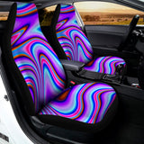 Purple Psychedelic Trippy Print Universal Fit Car Seat Covers 102422
