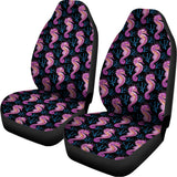 Purple Seahorse Pattern Print Universal Fit Car Seat Covers 102422