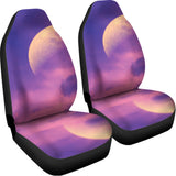 Purple Sky And Full Moon Print Universal Fit Car Seat Covers 102422