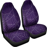 Purple Spider Web Pattern Print Universal Fit Car Seat Covers 102422