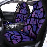 Purple Stained Glass Mosaic Print Universal Fit Car Seat Covers 102422