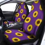 Purple Sunflower Pattern Print Universal Fit Car Seat Covers 102422
