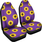 Purple Sunflower Pattern Print Universal Fit Car Seat Covers 102422