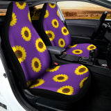 Purple Sunflower Pattern Print Universal Fit Car Seat Covers 102422