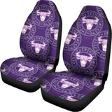 Purple Taurus Zodiac Pattern Print Universal Fit Car Seat Covers 102422