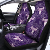 Purple Taurus Zodiac Pattern Print Universal Fit Car Seat Covers 102422