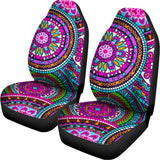 Purple Teal Circle Mandala Print Universal Fit Car Seat Covers 102422
