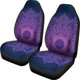 Purple Trippy Mandala Print Universal Fit Car Seat Covers 102422