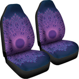 Purple Trippy Mandala Print Universal Fit Car Seat Covers 102422