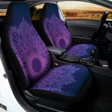 Purple Trippy Mandala Print Universal Fit Car Seat Covers 102422