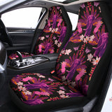 Purple Tropical Elephant Pattern Print Universal Fit Car Seat Covers 102422