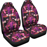 Purple Tropical Elephant Pattern Print Universal Fit Car Seat Covers 102422