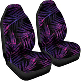 Purple Tropical Leaves Print Universal Fit Car Seat Covers 102422