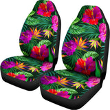 Purple Tropical Pattern Print Universal Fit Car Seat Covers 102422