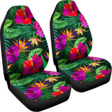 Purple Tropical Pattern Print Universal Fit Car Seat Covers 102422
