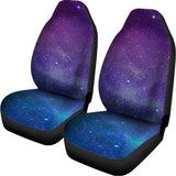 Purple Turquoise Galaxy Space Print Universal Fit Car Seat Covers 102422