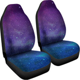 Purple Turquoise Galaxy Space Print Universal Fit Car Seat Covers 102422
