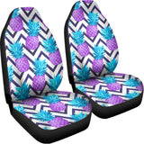 Purple Zig Zag Pineapple Pattern Print Universal Fit Car Seat Covers 102422