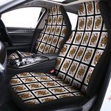 Queen Of Diamonds Pattern Print Universal Fit Car Seat Covers 102422