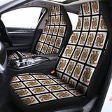 Queen Of Hearts Pattern Print Universal Fit Car Seat Covers 102422