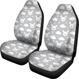 Rabbit And Cloud Pattern Print Universal Fit Car Seat Covers 102422