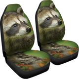 Raccoon And Flower Print Universal Fit Car Seat Covers 102422