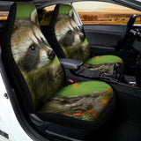 Raccoon And Flower Print Universal Fit Car Seat Covers 102422