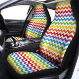 Rainbow Chevron Pattern Print Universal Fit Car Seat Covers 102422