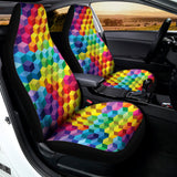 Rainbow Cubes Pattern Print Universal Fit Car Seat Covers 102422
