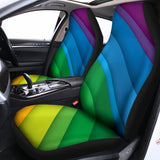 Rainbow Diagonal Lines Pattern Print Universal Fit Car Seat Covers 102422