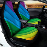 Rainbow Diagonal Lines Pattern Print Universal Fit Car Seat Covers 102422