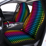 Rainbow Gay Pride Zigzag Pattern Print Universal Fit Car Seat Covers 102422