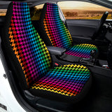 Rainbow Gay Pride Zigzag Pattern Print Universal Fit Car Seat Covers 102422