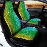 Rainbow (NOT Real) Glitter Print Universal Fit Car Seat Covers 102422