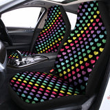 Rainbow Heart Pattern Print Universal Fit Car Seat Covers 102422