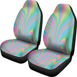 Rainbow Holographic Print Universal Fit Car Seat Covers 102422