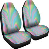 Rainbow Holographic Print Universal Fit Car Seat Covers 102422
